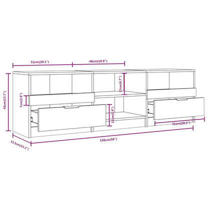 vidaXL TV Cabinet | Concrete Grey | Engineered Wood | Medium | TV Stand