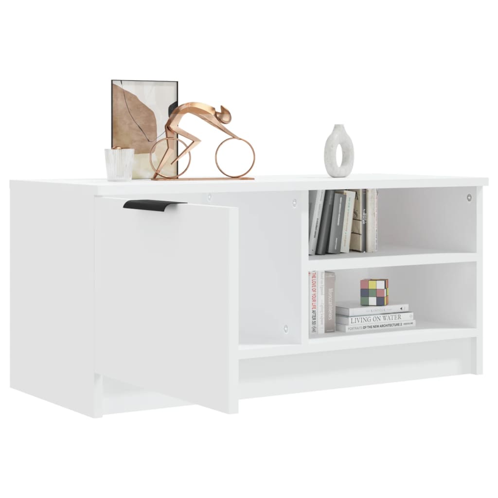 vidaXL TV Cabinet White 80x35x36,5 cm Engineered Wood