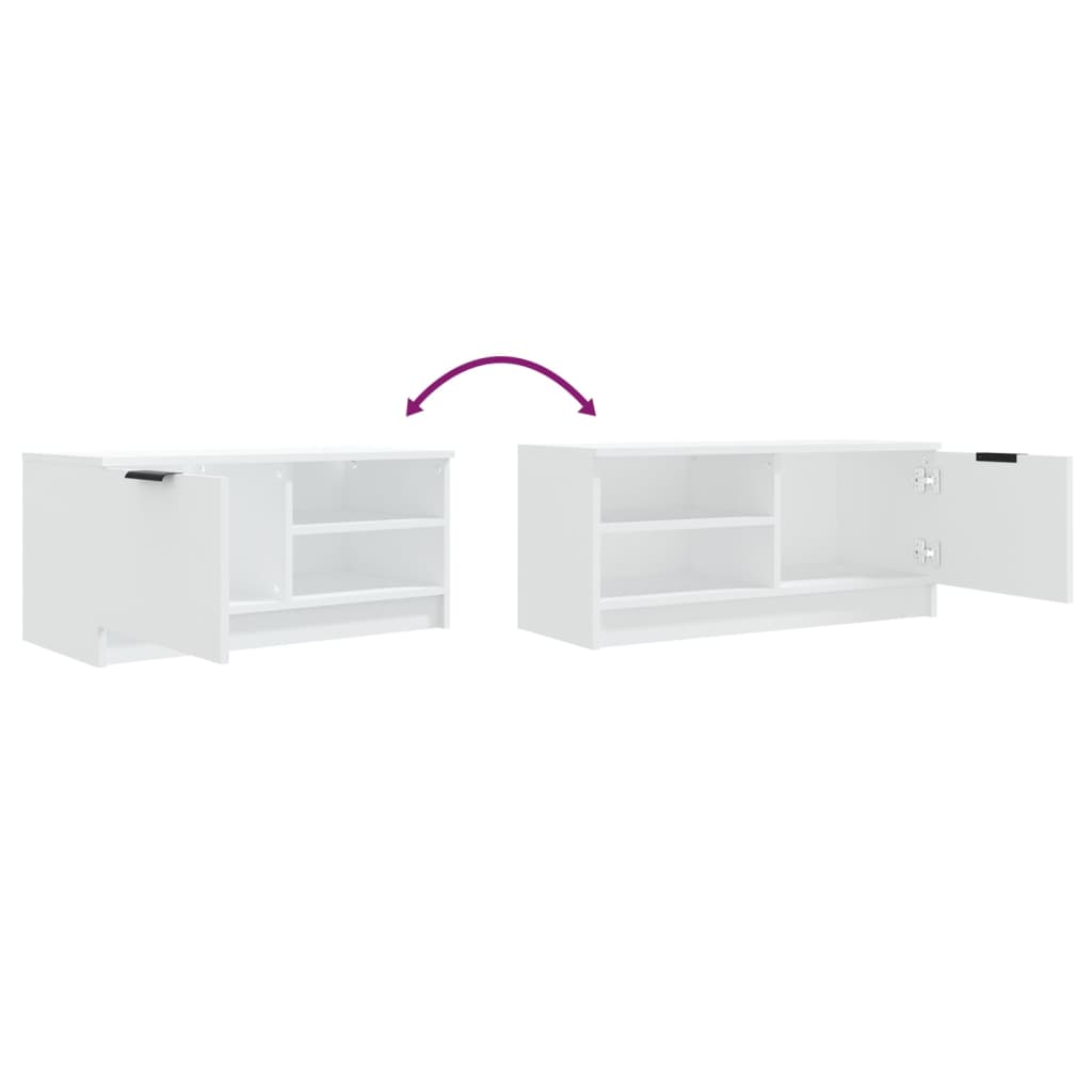 vidaXL TV Cabinet White 80x35x36,5 cm Engineered Wood