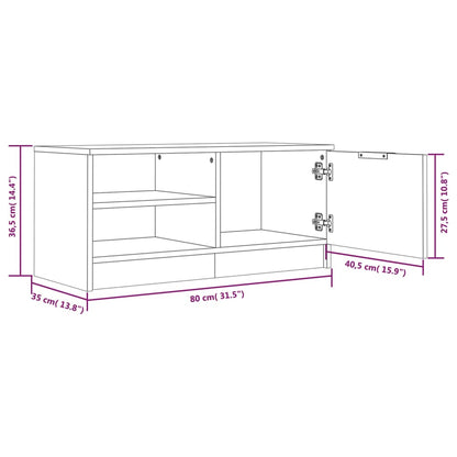 vidaXL TV Cabinet White 80x35x36,5 cm Engineered Wood
