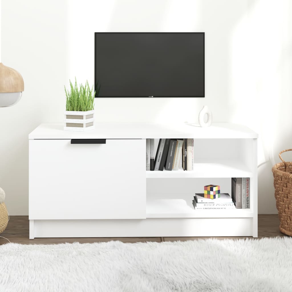 vidaXL TV Cabinet White 80x35x36,5 cm Engineered Wood