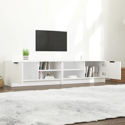 vidaXL 2 Piece TV Cabinet Set White 80x35x36,5 cm Engineered Wood