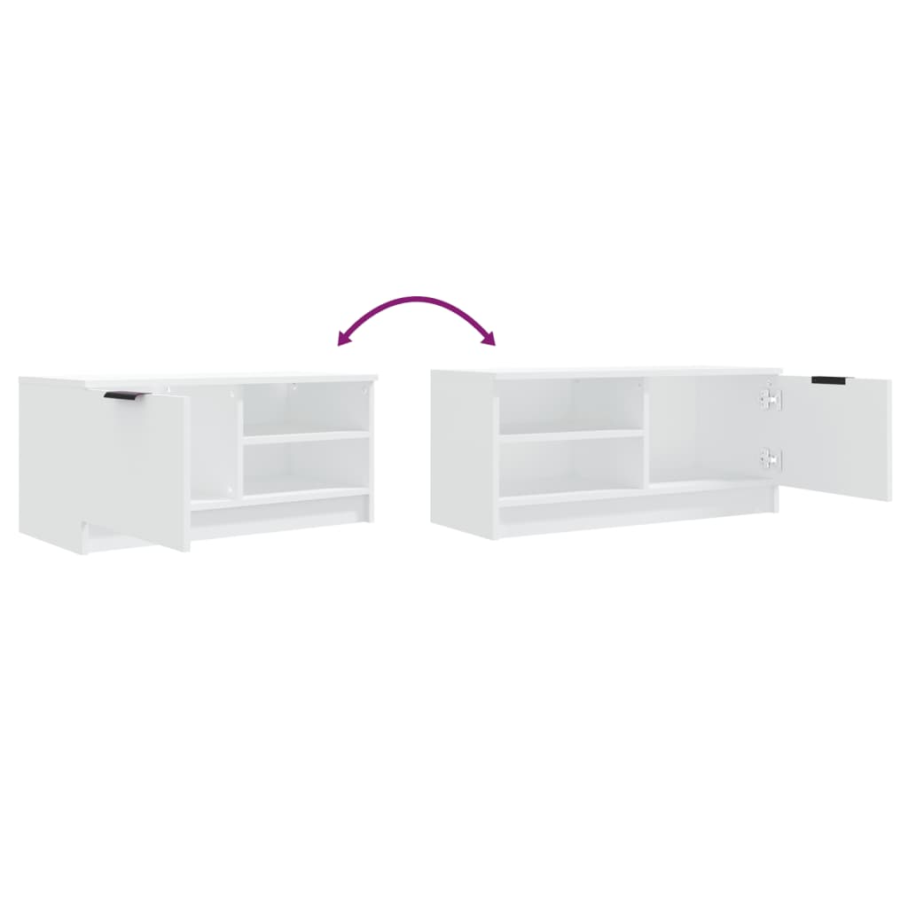 vidaXL 2 Piece TV Cabinet Set White 80x35x36,5 cm Engineered Wood