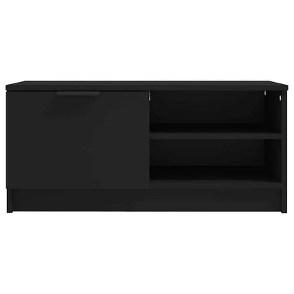 vidaXL TV Cabinet | Set of 2 | Black | Engineered wood | Compact | TV Cabinet