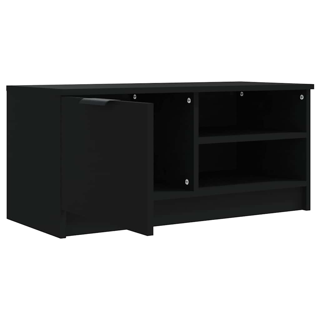 vidaXL TV Cabinet | Set of 2 | Black | Engineered wood | Compact | TV Cabinet
