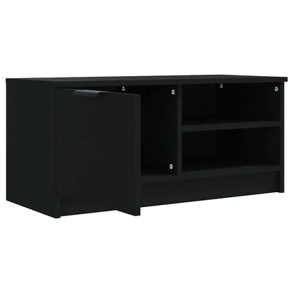 vidaXL TV Cabinet | Set of 2 | Black | Engineered wood | Compact | TV Cabinet