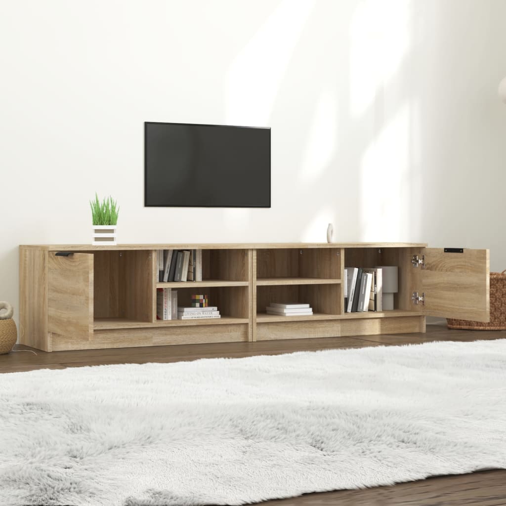 vidaXL 2 Piece TV Cabinet Set Sonoma Oak 80x35x36,5 cm Engineered Wood