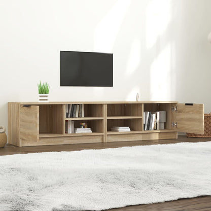 vidaXL 2 Piece TV Cabinet Set Sonoma Oak 80x35x36,5 cm Engineered Wood