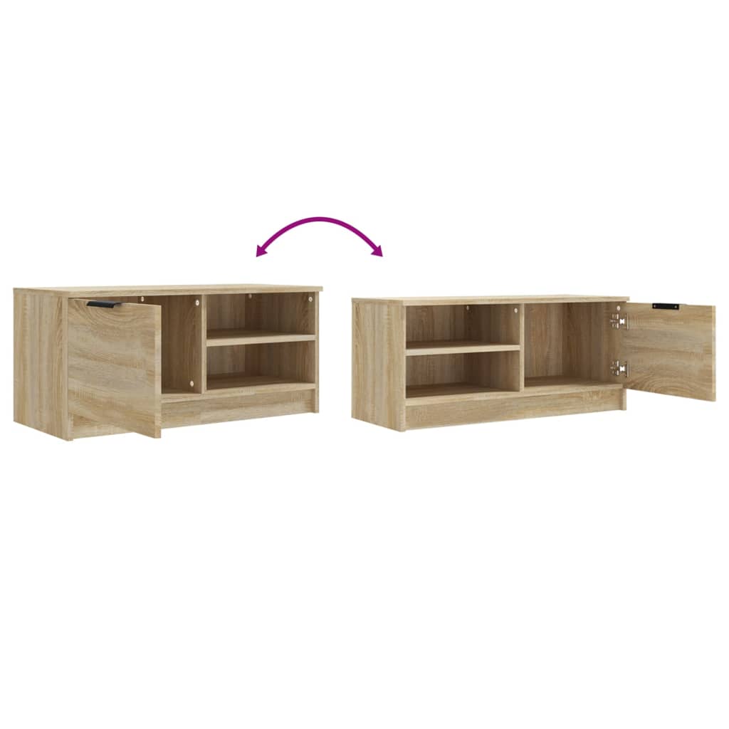 vidaXL 2 Piece TV Cabinet Set Sonoma Oak 80x35x36,5 cm Engineered Wood