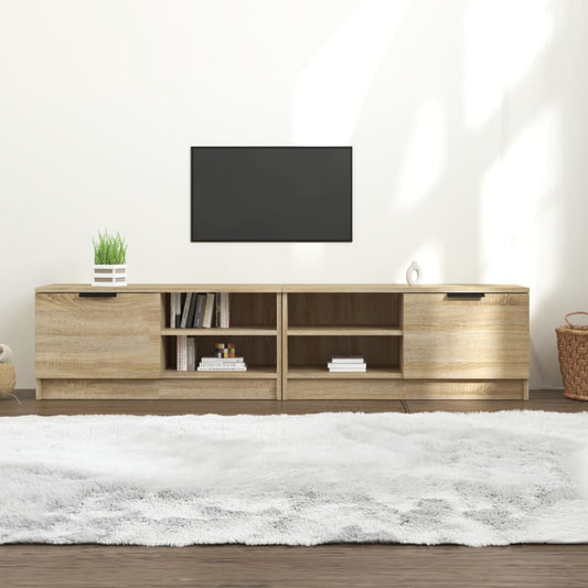 vidaXL 2 Piece TV Cabinet Set Sonoma Oak 80x35x36,5 cm Engineered Wood