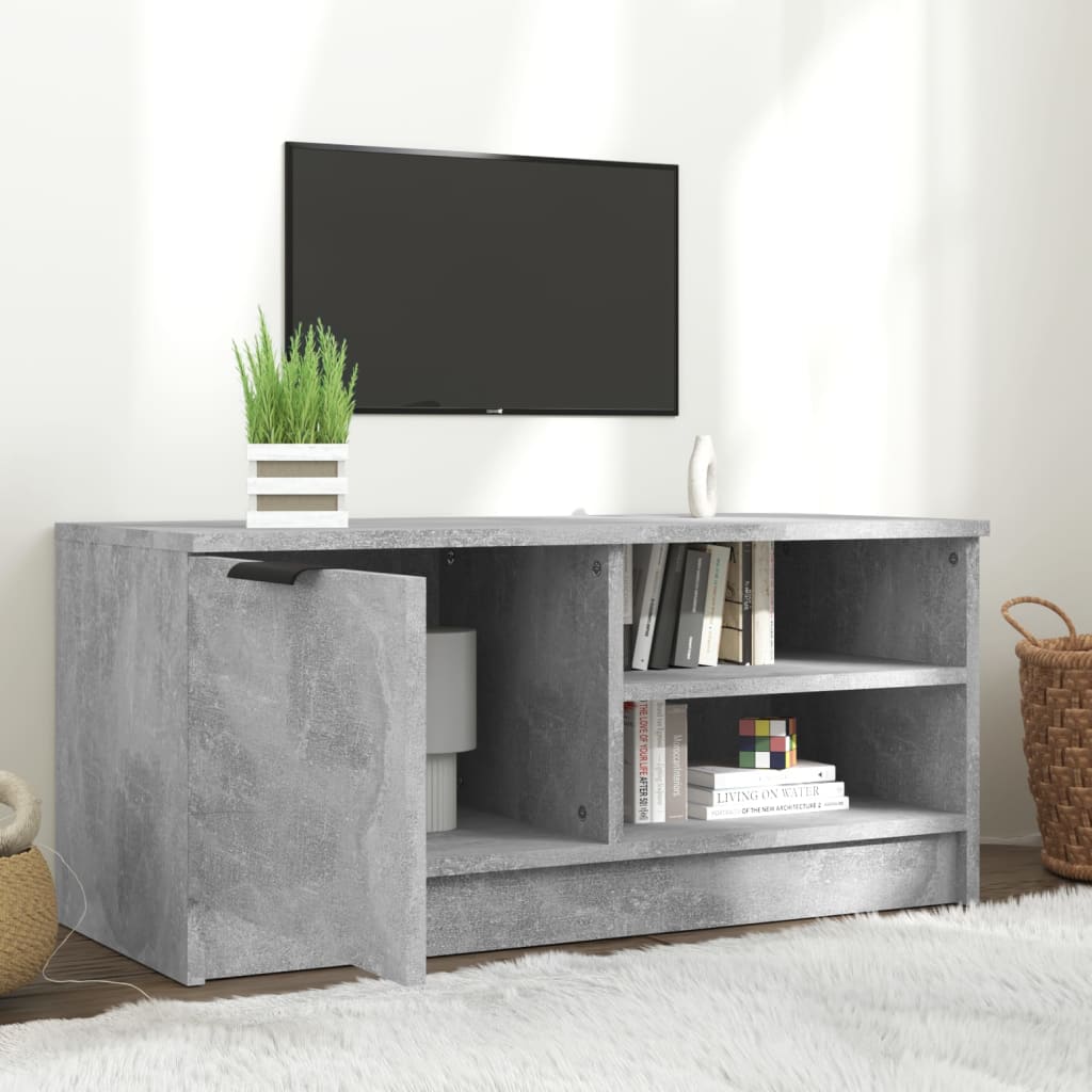 vidaXL TV Cabinet Concrete Grey 80x35x36,5 cm Engineered Wood