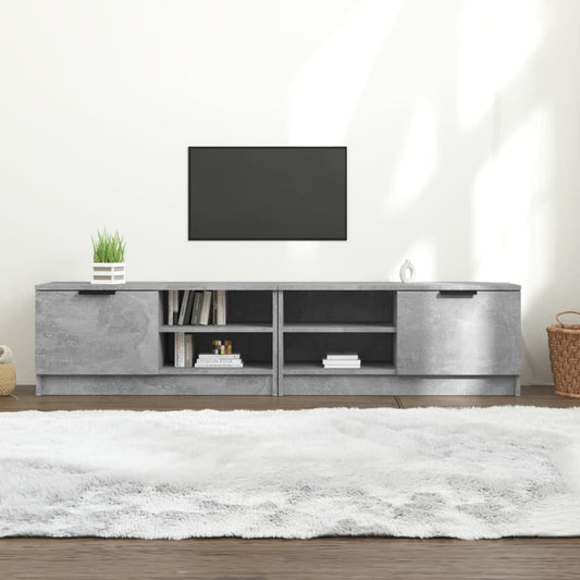 vidaXL 2 Piece TV Cabinet Set Concrete Grey 80x35x36,5 cm Engineered Wood