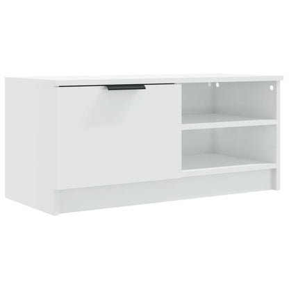 vidaXL TV Cabinet High Gloss White 80x35x36,5 cm Engineered Wood