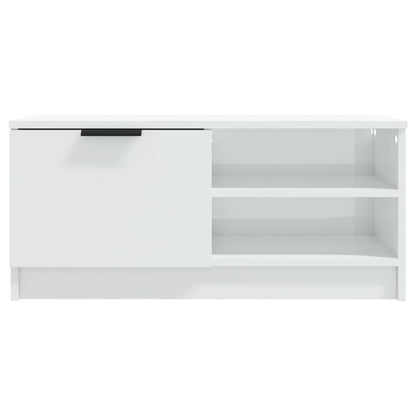 vidaXL TV Cabinet High Gloss White 80x35x36,5 cm Engineered Wood