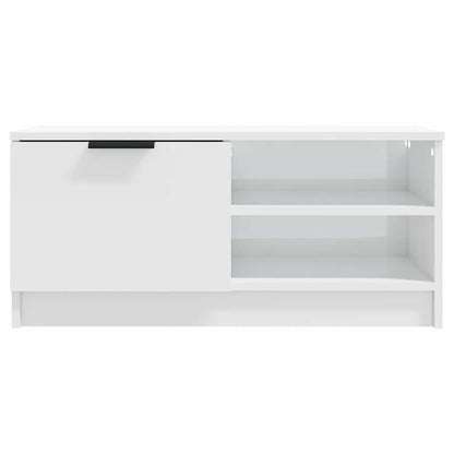vidaXL TV Cabinet High Gloss White 80x35x36,5 cm Engineered Wood
