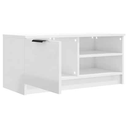 vidaXL TV Cabinet High Gloss White 80x35x36,5 cm Engineered Wood
