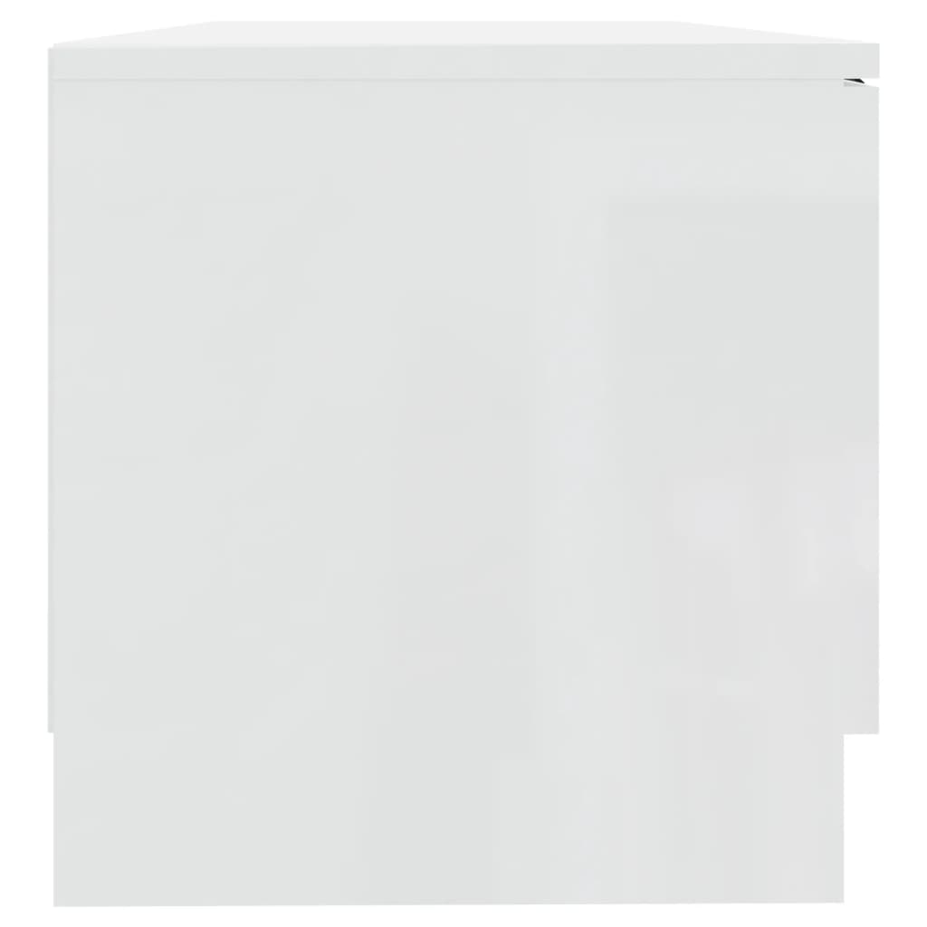 vidaXL TV Cabinet High Gloss White 80x35x36,5 cm Engineered Wood