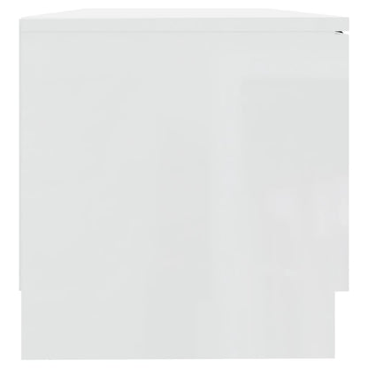 vidaXL TV Cabinet High Gloss White 80x35x36,5 cm Engineered Wood