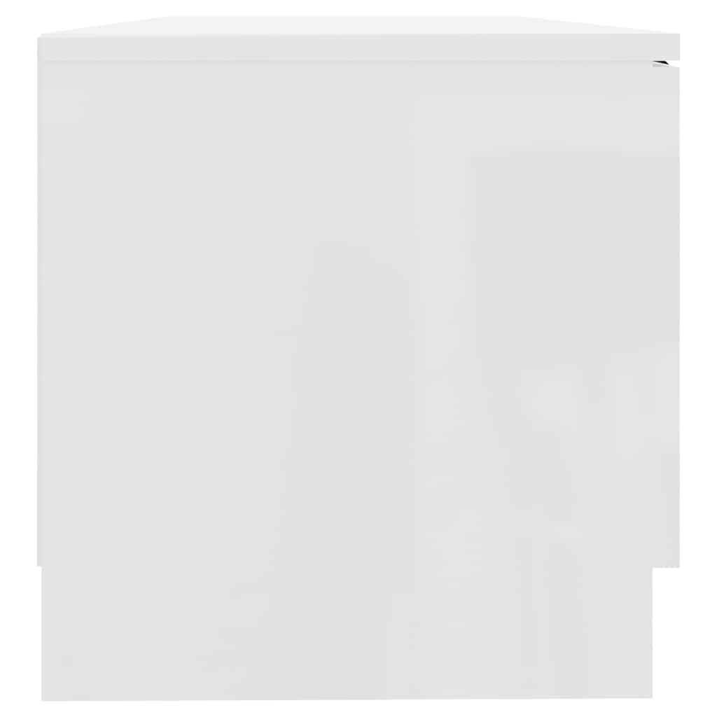 vidaXL TV Cabinet High Gloss White 80x35x36,5 cm Engineered Wood