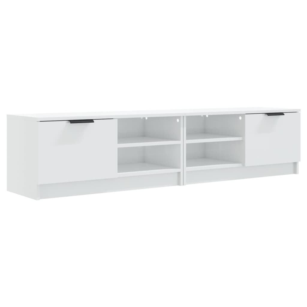 vidaXL 2 Piece TV Cabinet Set High Gloss White 80x35x36,5cm Engineered Wood