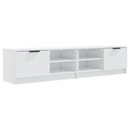vidaXL 2 Piece TV Cabinet Set High Gloss White 80x35x36,5cm Engineered Wood