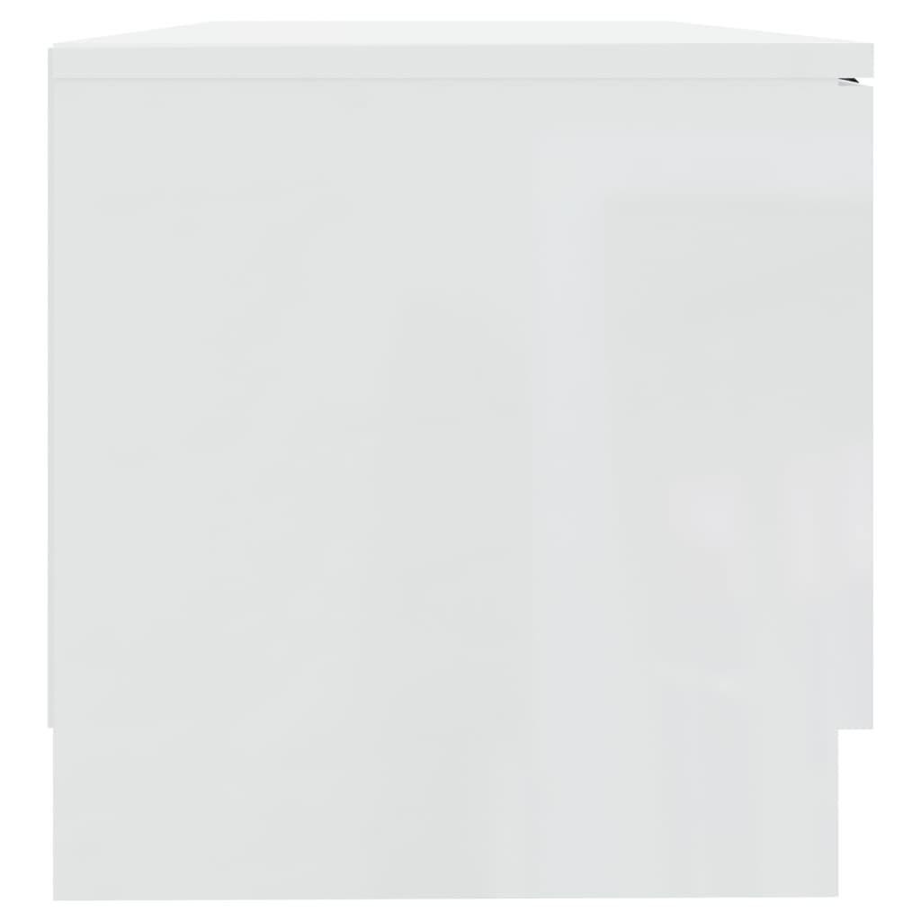 vidaXL 2 Piece TV Cabinet Set High Gloss White 80x35x36,5cm Engineered Wood