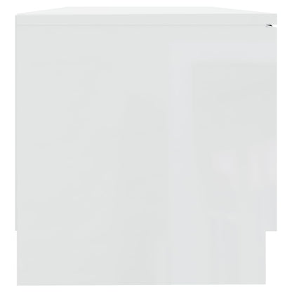 vidaXL 2 Piece TV Cabinet Set High Gloss White 80x35x36,5cm Engineered Wood