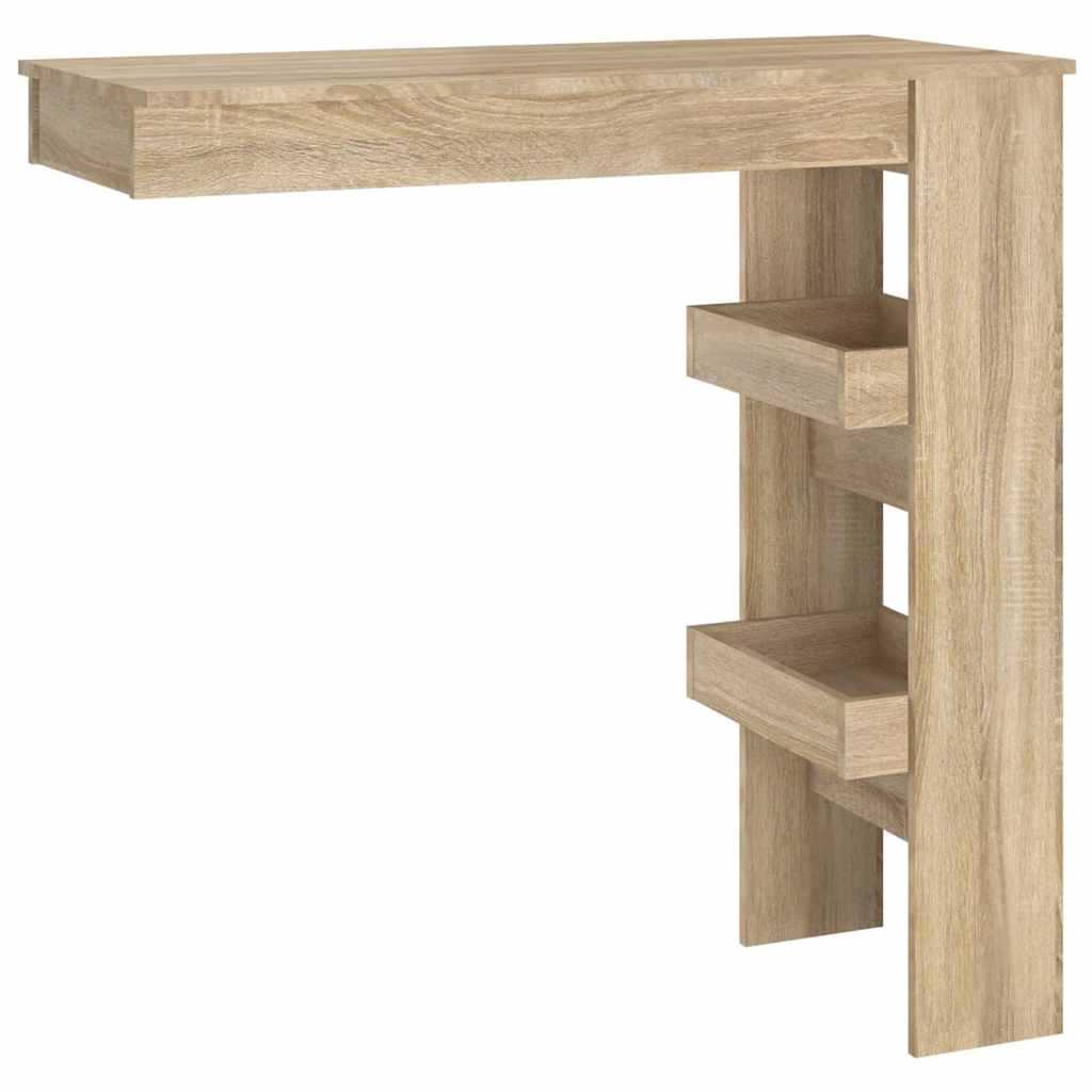 vidaXL Wall Bar Table Sonoma Oak 102x45x103,5 cm Engineered Wood