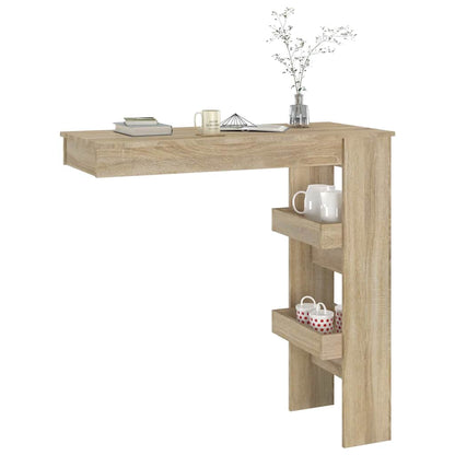vidaXL Wall Bar Table Sonoma Oak 102x45x103,5 cm Engineered Wood