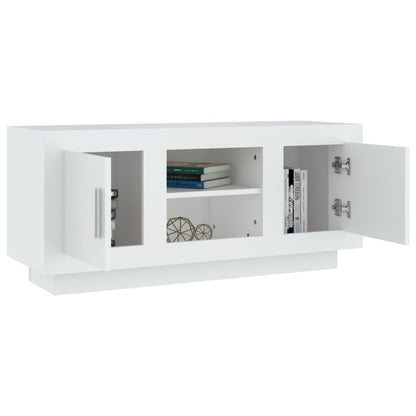 vidaXL TV Cabinet White 102x35x45 cm Engineered Wood