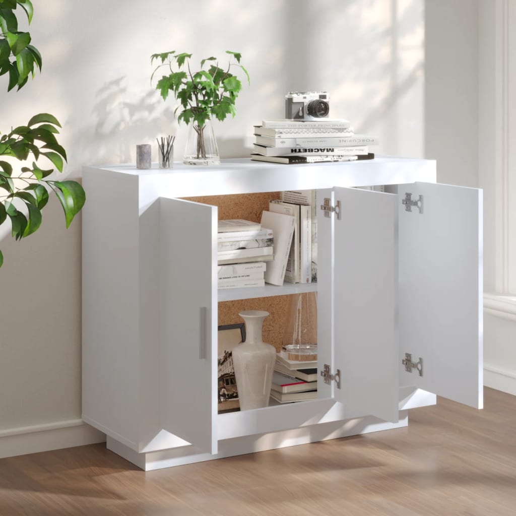 vidaXL Sideboard White 92x35x75 cm Engineered Wood