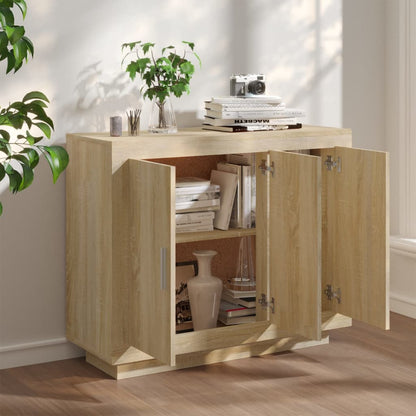 vidaXL Sideboard Sonoma Oak 92x35x75 cm Engineered Wood