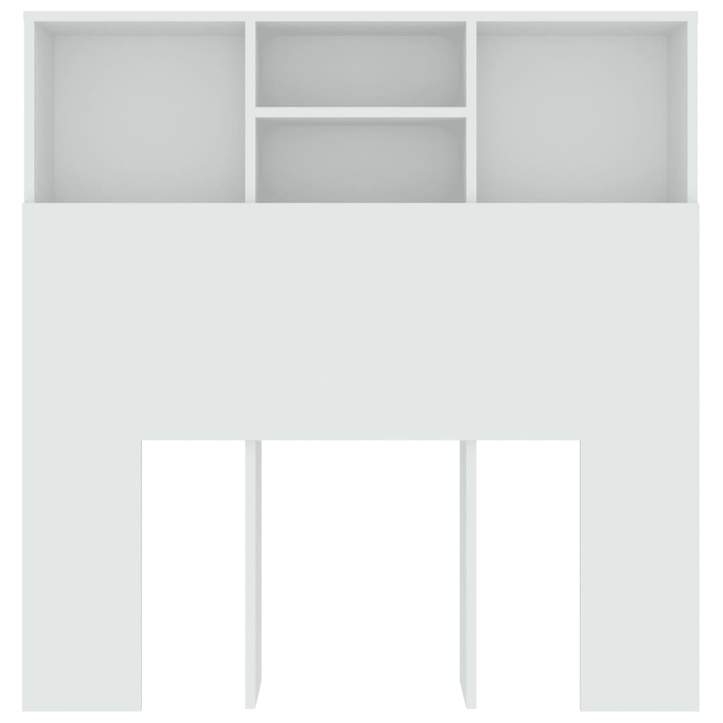 vidaXL Headboard Cabinet White 100x19x103.5 cm