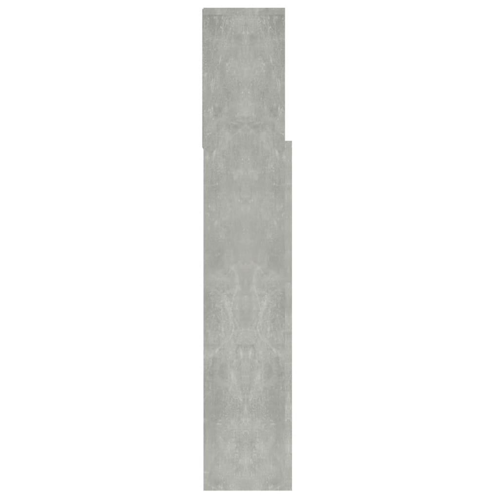 vidaXL Headboard Cabinet Concrete Grey 100x19x103.5 cm