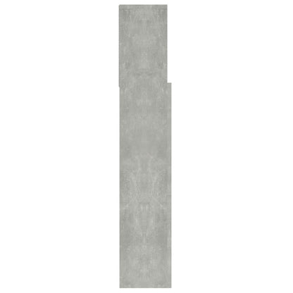 vidaXL Headboard Cabinet Concrete Grey 100x19x103.5 cm