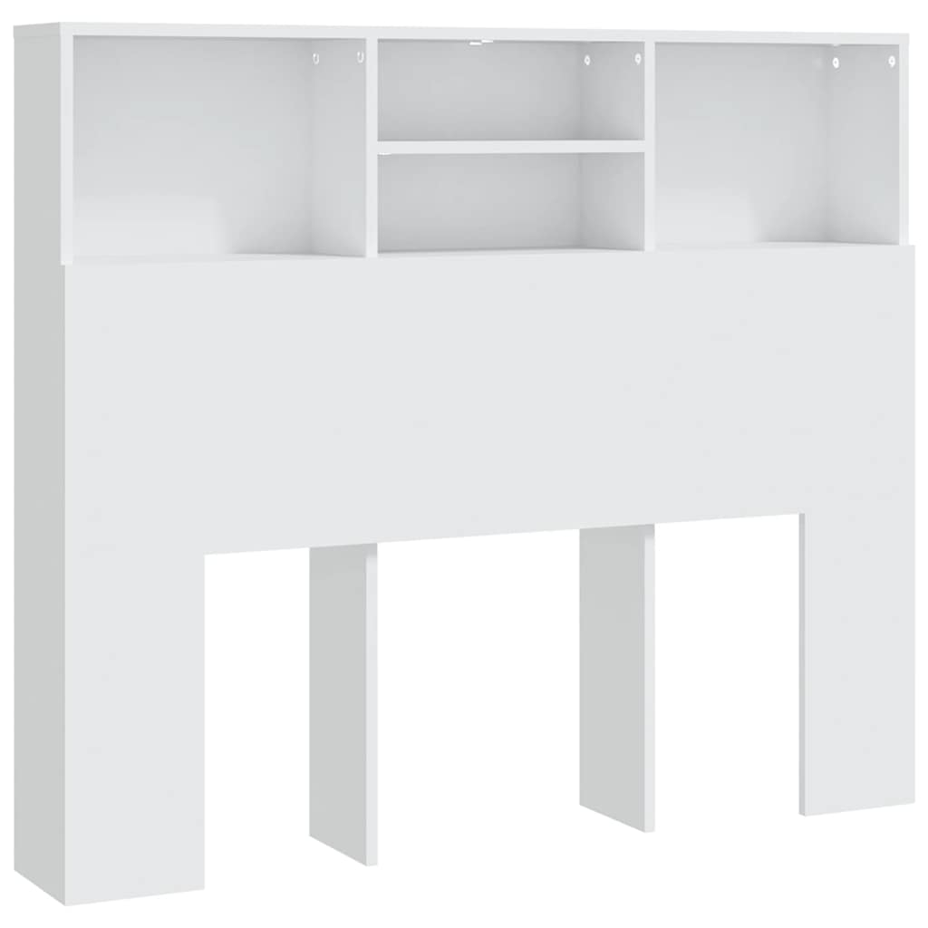 vidaXL Headboard Cabinet White 120x19x103.5 cm