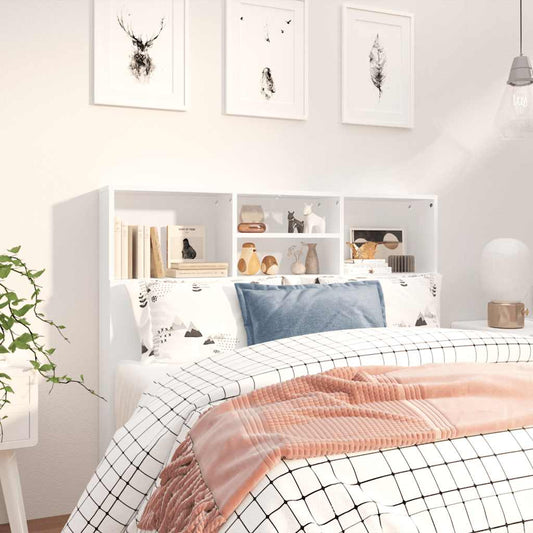 811853 vidaXL Headboard Cabinet White 120x19x103,5 cm