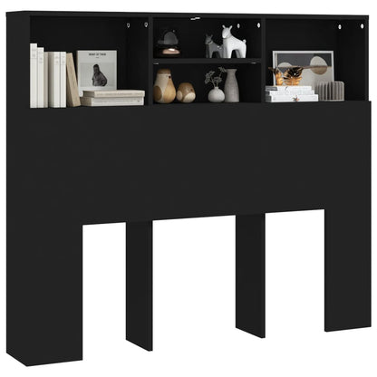 vidaXL Headboard Cabinet Black 120x19x103.5 cm