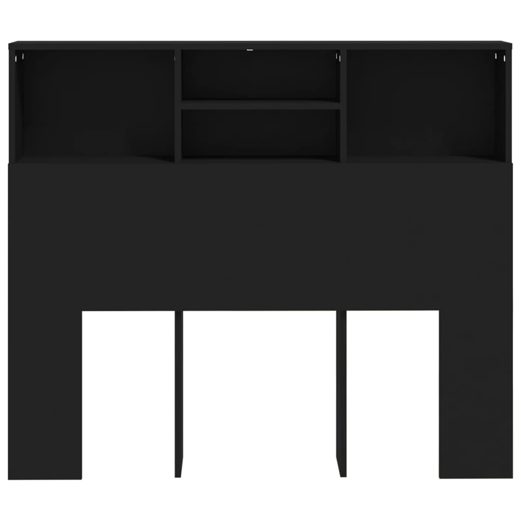 vidaXL Headboard Cabinet Black 120x19x103.5 cm