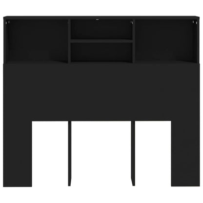 vidaXL Headboard Cabinet Black 120x19x103.5 cm
