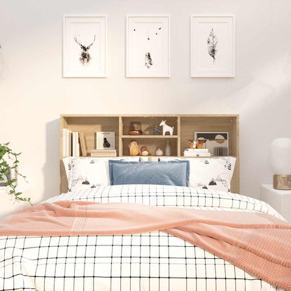 vidaXL Headboard Cabinet Sonoma Oak 120x19x103.5 cm