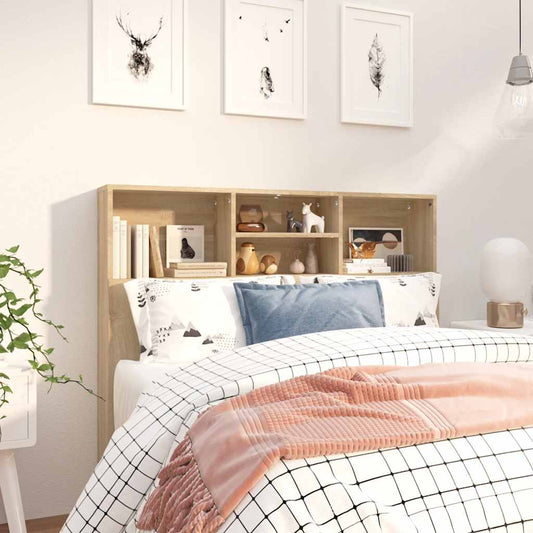 811856 vidaXL Headboard Cabinet Sonoma Oak 120x19x103,5 cm