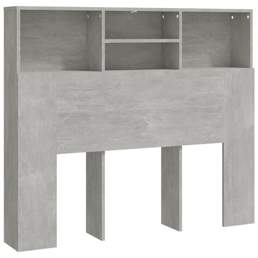 811857 vidaXL Headboard Cabinet Concrete Grey 120x19x103,5 cm