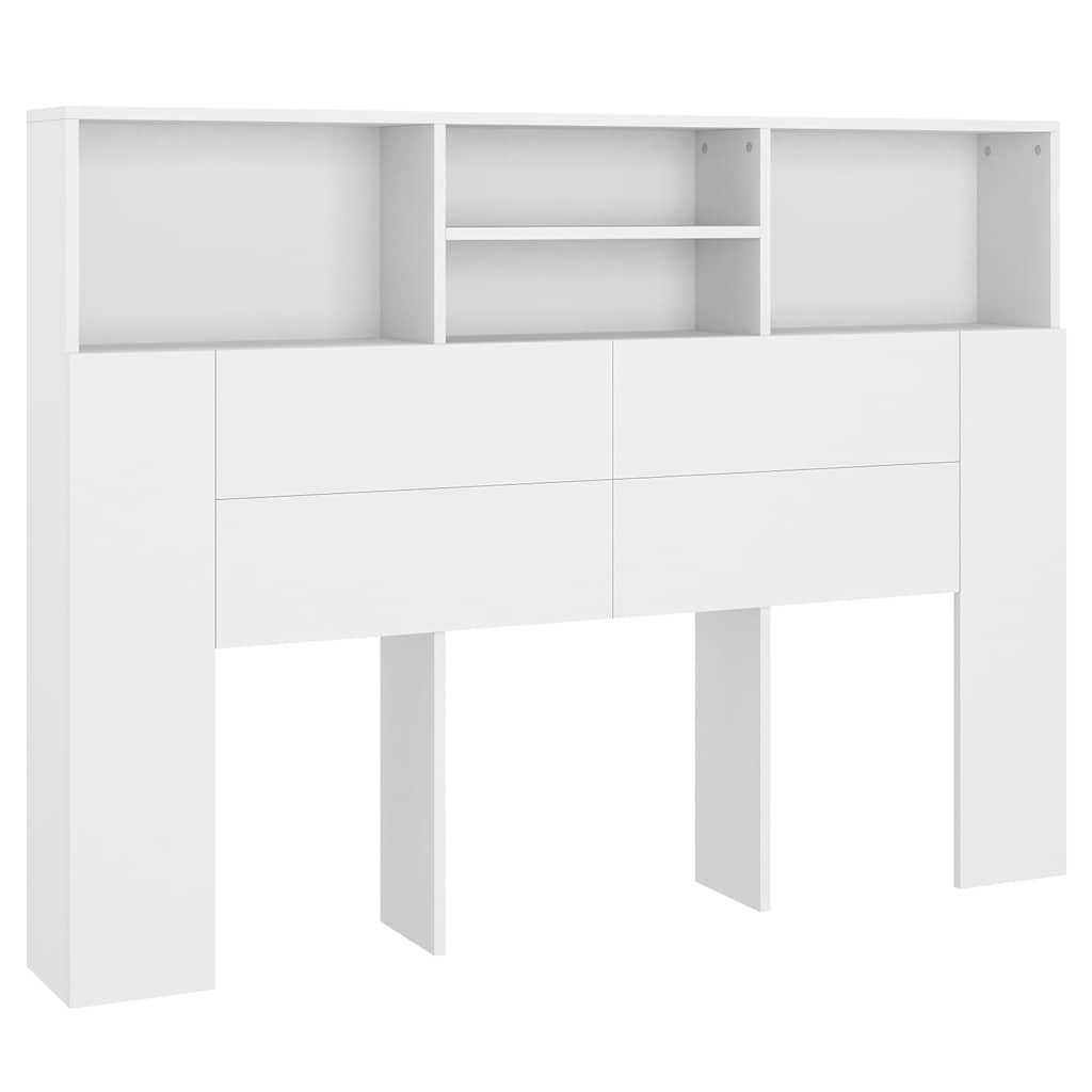 811862 vidaXL Headboard Cabinet White 140x19x103,5 cm