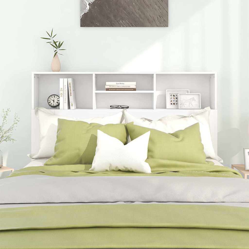 811862 vidaXL Headboard Cabinet White 140x19x103,5 cm