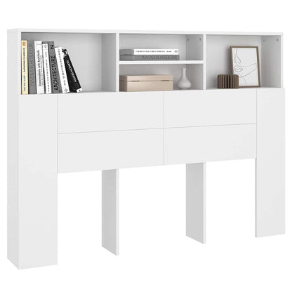 811862 vidaXL Headboard Cabinet White 140x19x103,5 cm