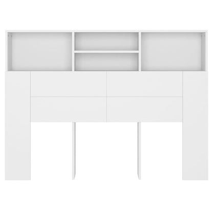 vidaXL Headboard Cabinet White 140x19x103.5 cm