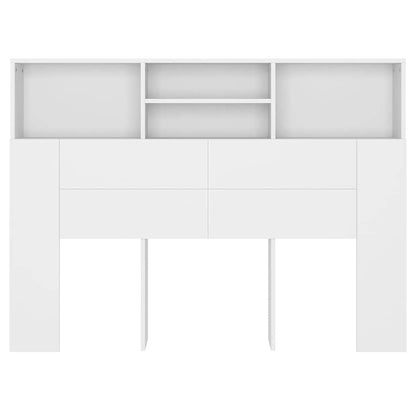 811862 vidaXL Headboard Cabinet White 140x19x103,5 cm