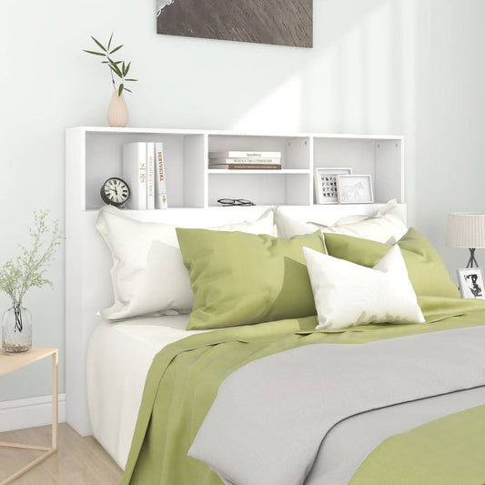 811862 vidaXL Headboard Cabinet White 140x19x103,5 cm