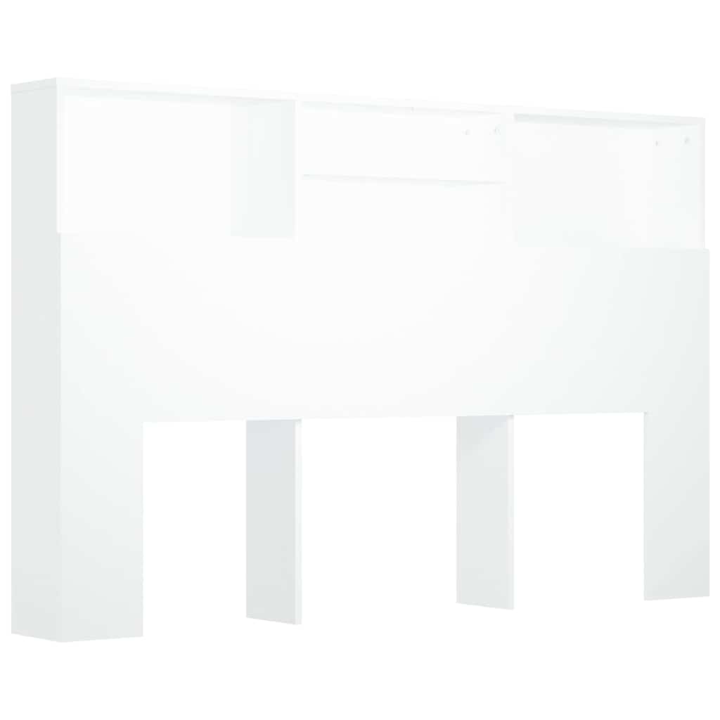 811871 vidaXL Headboard Cabinet White 160x19x103,5 cm